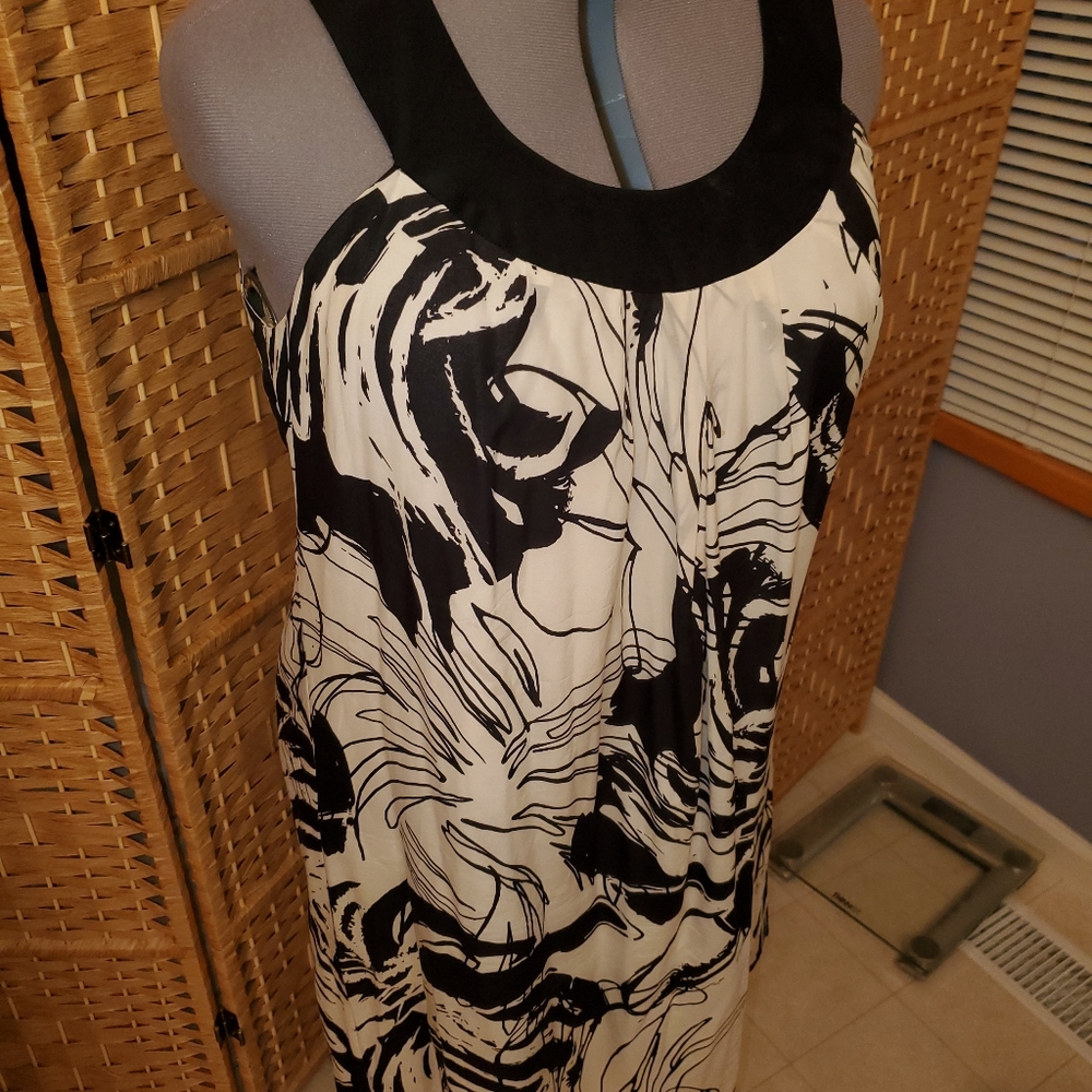 Talbots size 14  classic black and white dress